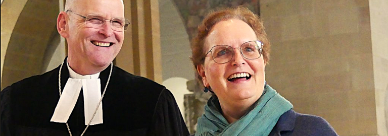 Dekan Oliver Bruckmann und Schulreferentin Michaela Barth bei ihrer Einführung im Oktober 2025 in Schweinfurt