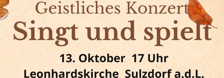 Plakat 13.10.24 Konzert Sulzdorf Ausschnitt