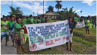 PNG Protest gegen Bergbau-Müllablagerung im Meer
