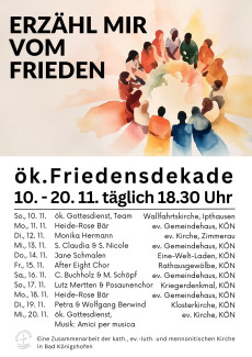 Plakat Ökumen.Friedensdekade2024 Bad Königshofen