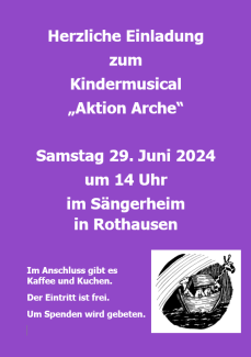Plakat Kindermusical Rothausen 2024