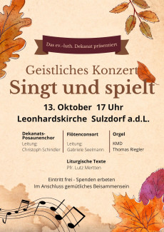 Plakat 13.10.24 Sulzdorf Konzert